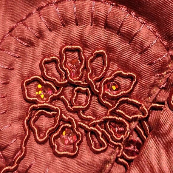 Womens Red Coat Winter Jacket Long Sleeve Red Outerwear- Size S - Picture 5 of 11